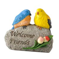 Magideal - Estatua De Jardín De Resina, Figura De Pájaro En Piedra Decoración Del Hogar Al Aire Libre Ornamento De Césped Escultura Decorativa Para Aceras Patio