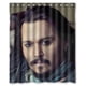 thumbnail image 1 of Cortina de ducha de Johnny Depp, juego de cortinas de baño con ganchos, tamaño 60 x 72 pulgadas, 1 of 3