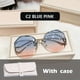 thumbnail image 1 of Fashion Sunglasses Women Metal Female UV400 Vintage Ladies Stylish Design Oversized Square Sunglasses For Women, 1 of 3