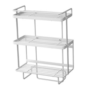 Magideal - Organizador De Baño Para Almacenamiento Sobre El Inodoro, Estante Para Inodoro, Organizadores De Baño De Acero Para Toallas De Papel, Champú, Con Base , Blanco De 3 Blanco De 3 Niveles.