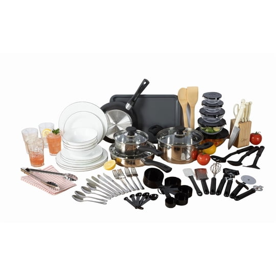 Juego De Cocina Gibson Home, 74 Piezas, Ollas, Sartenes, Utensilios De Cocina Y Vajilla