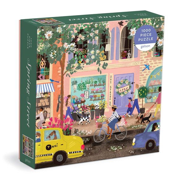 Puzzle Galison Spring Street de 1000 piezas para adultos con caja