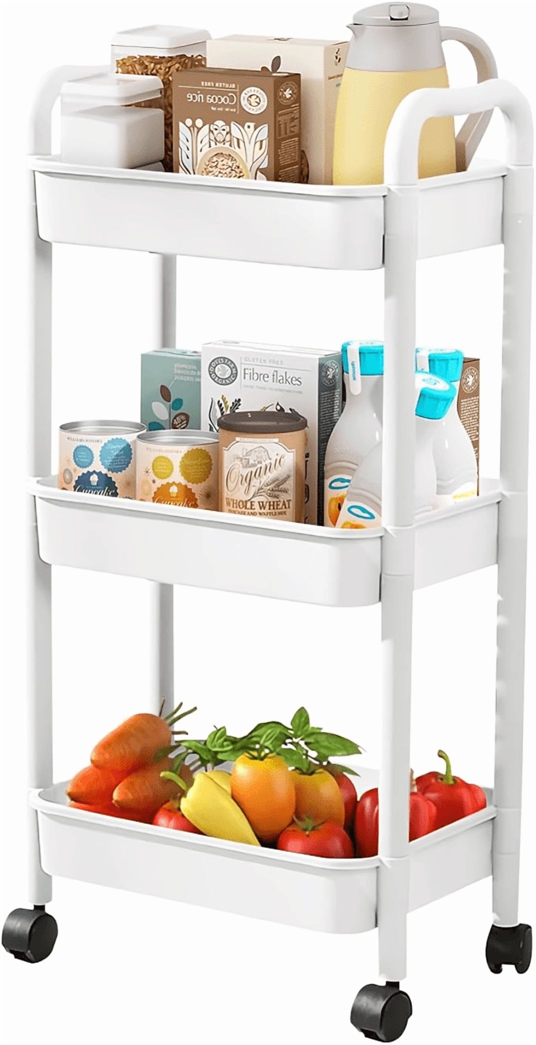 Sirena - Carrito 3 Niveles Organizador Cocina Blanco