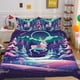 thumbnail image 2 of Cartoon Snow Christmas Tree Santa Claus Reindeer Quilt Duvet Cover Set3-Piece Bedding Set, 2 of 5