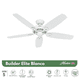 thumbnail image 2 of Pack X2 Ventilador De Techo Hunter Builder Elite Blanco 52, 2 of 6