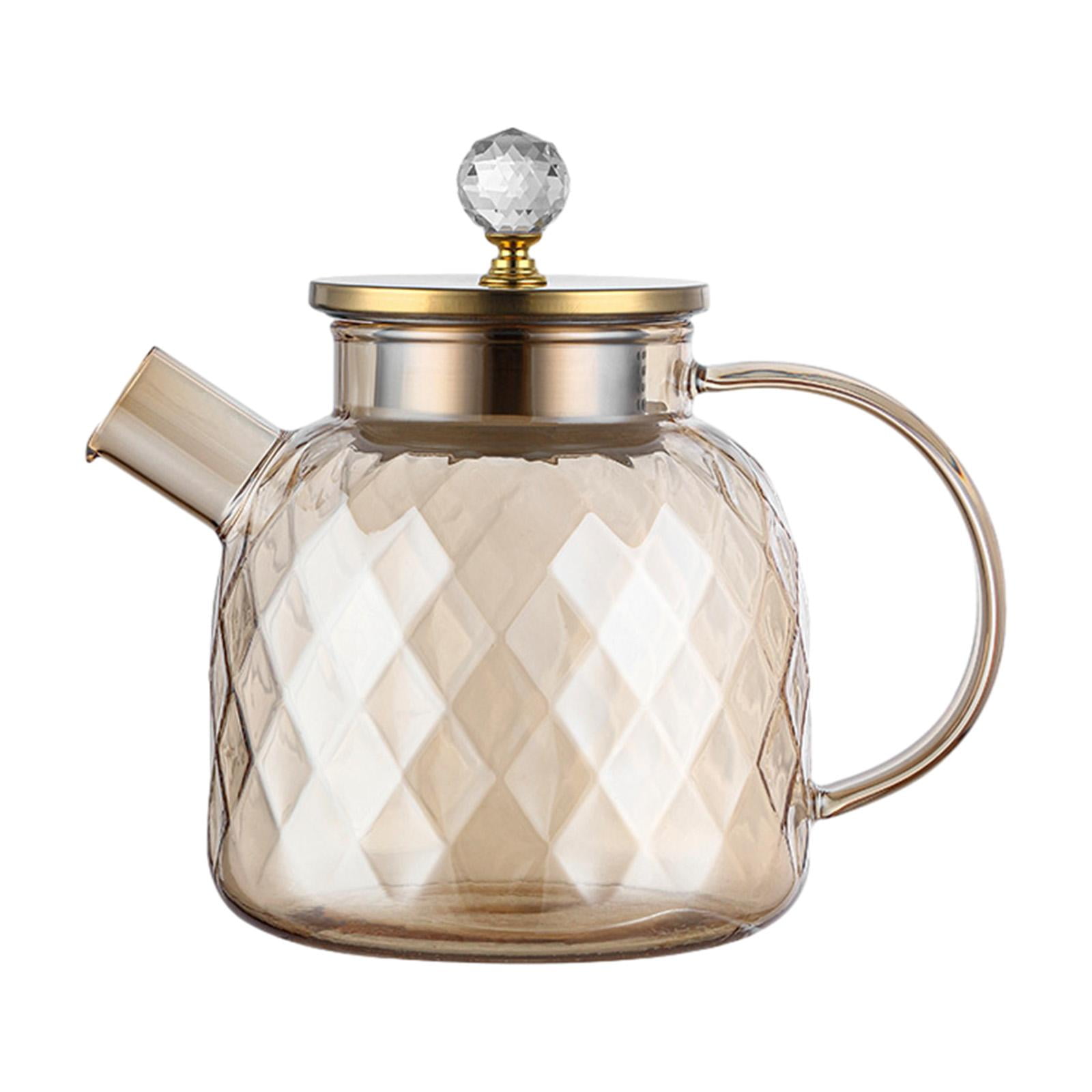 Magideal - Jarra De Vidrio, Jarra De Té Helado, Jarra Para Nevera, Práctica Jarra De Jugo, Recipiente Para Té, Tetera Para Café, Fiestas Familiares Y Eventos 1.3l