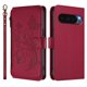 thumbnail image 2 of Funda Cartera Mariposa para [Google Pixel 9 Pro XL] con Soporte y Cremallera Rojo, 2 of 6