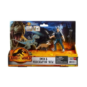 Dinosaurio De Juguete Mattel Jurassic World Owen Y Velociraptor Beta
