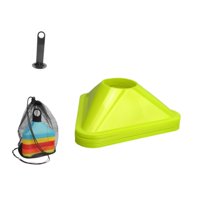 Ioensy - 10 Conos Triangulares De Fútbol Para Entrenamiento De Agilidad, Ideales Para El Fútbol. Color Verde.