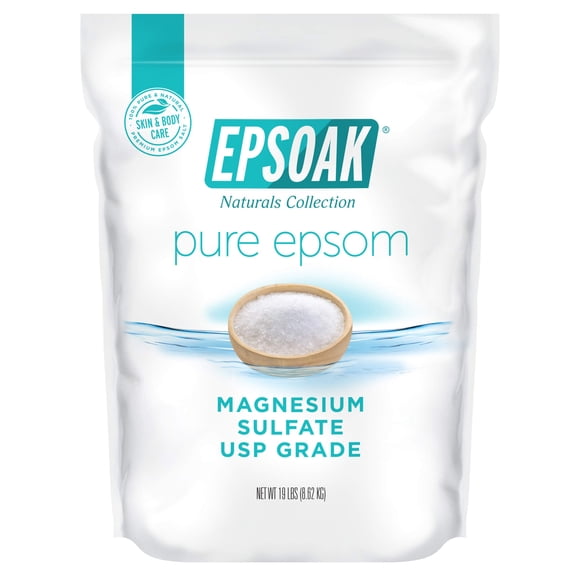 Sal de Epsom Epsoak, sulfato de magnesio USP, 8,6 kg, sin perfume