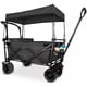 thumbnail image 1 of Carrito Plegable Portátil y Carriola para Exteriores hasta 200 Kg, Ruedas 360° Todo Terreno con Freno, Incluye Toldo y Cesta de Tela, para Niños y Mascotas, Carretilla Wagon Vagón con Funda, 1 of 6