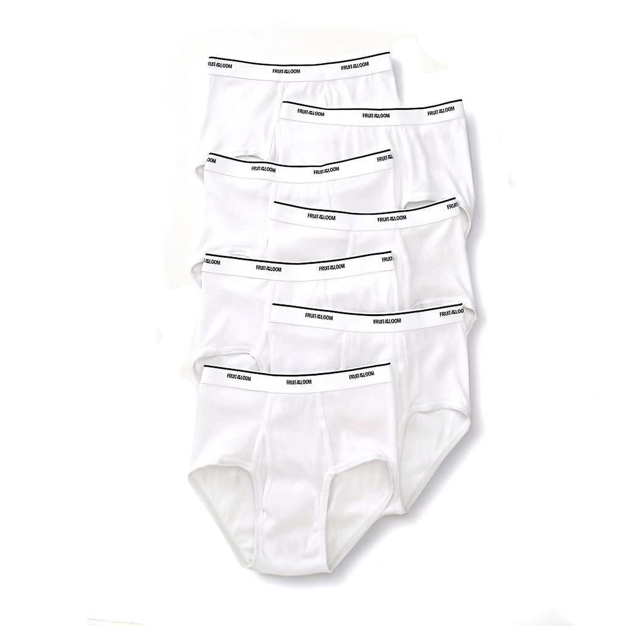 Pack De 7 Calzoncillos Tipo Slip Fruit Of The Loom Para Hombre, Blanco, Talla L