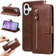 thumbnail image 1 of Funda con Cremallera para iPhone 17, Carcasa Cartera de Cuero PU con Soporte y Tarjetero, 1 of 5