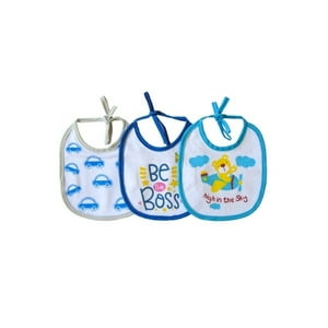 Pumucki - Set 3 Baberos Impermeables Celeste Talla M