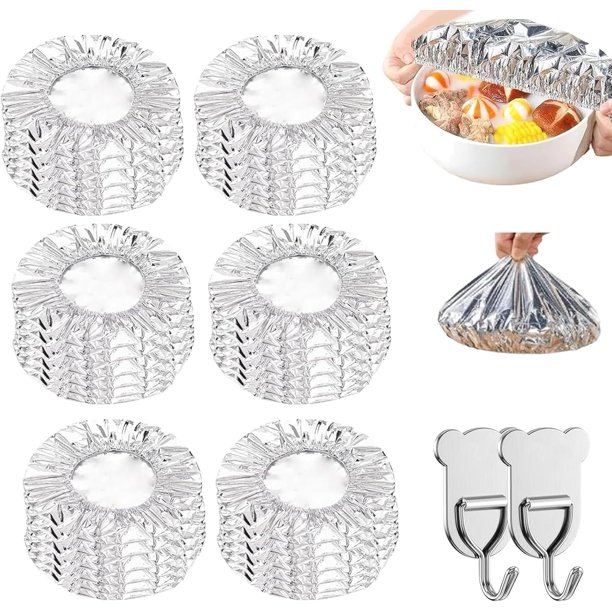 Cubiertas alimentos aluminio reutilizables tapa abatible nevera preparación comidas