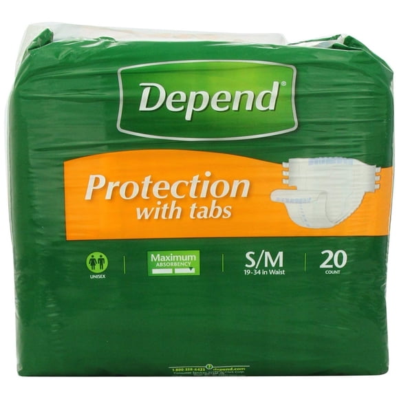Ropa interior para incontinencia Depend Protection con pestañas S/M 40u