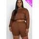 thumbnail image 1 of Conjunto de Top Corto y Shorts Acogedores de Talla Grande, 1 of 1