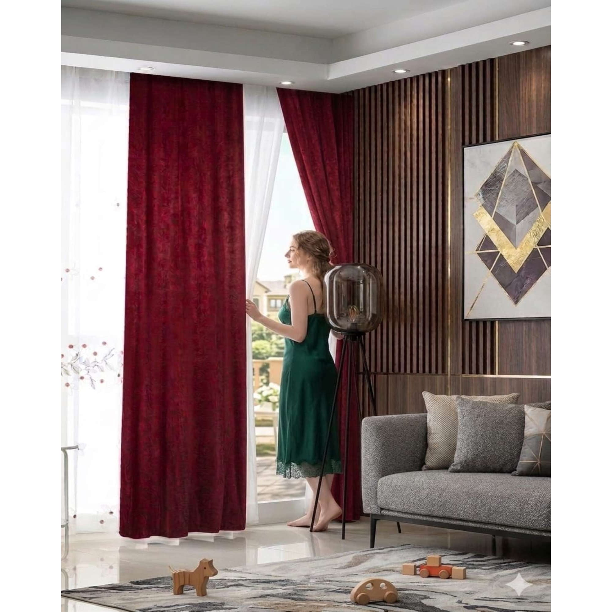 Mylhogar - Set 2 Cortinas Velvet Aterciopeladas Con Ojales 140x230 Cm