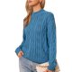 thumbnail image 4 of INSPIRE CHIC Suéteres de Punto de Mujer con Cable de Manga Larga Cuello Redondo Tejido XS Gris Azul, 4 of 6