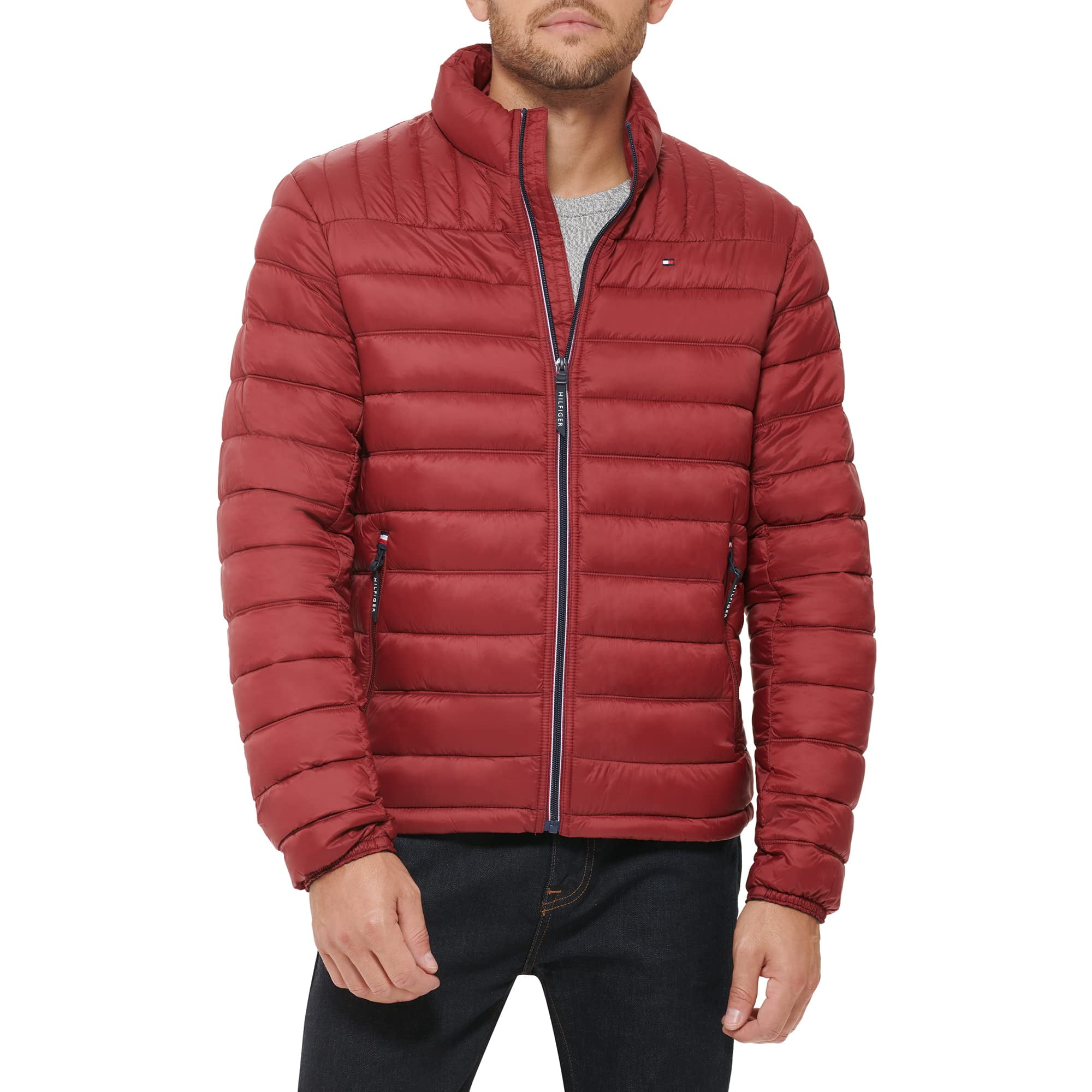 Chaqueta Tommy Hilfiger Ultra Loft, Ligera Y Plegable, Roja