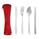 thumbnail image 1 of XmhyTop Juego de 4 Piezas Cubiertos de Cocina de Rojo con Bolsa de Almacenamiento, Acero Inoxidable, Moderno y Funcional, 1 of 5