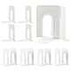 thumbnail image 1 of Porta libros HappyHapi 15 cm blanco, paquete de 14 unidades, alta resistencia, 1 of 7