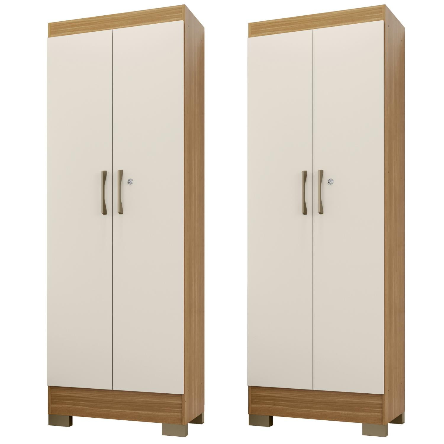 Movelaria - Combo 2 Closet Multiuso Luna Off White K15x2 Blanco