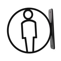 Magideal - Letrero De Baño, Letrero De Baño, Calcomanía Acrílica Para Pared, Placa De Letrero De Baño Moderna Para Decoración De Paredes De Baño, Restaurantes Y Masculino