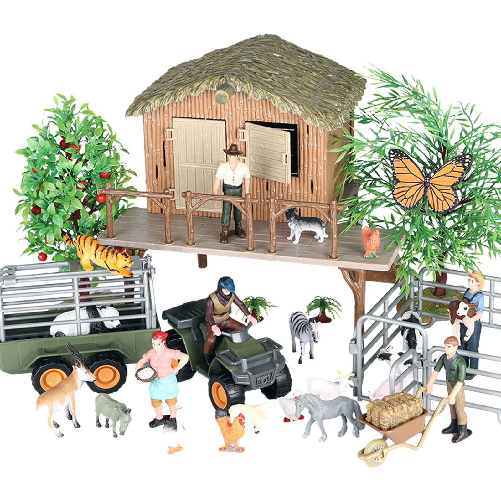 Magideal - Figuras De Acción En Miniatura Realistas De Animales De Granja Para Niños