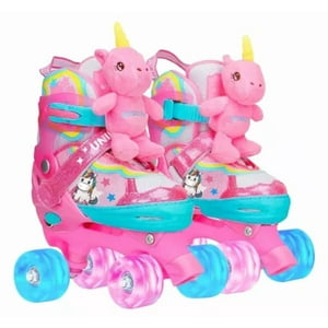 Angeles Del Hogar - Patines 4 Ruedas Brillantes Y Ajustables Para Nina Talla S