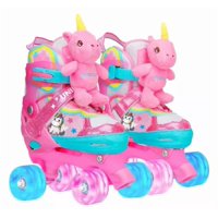 Angeles Del Hogar - Patines 4 Ruedas Brillantes Y Ajustables Para Nina Talla S