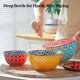 thumbnail image 3 of Cuencos para mezclar DOWAN Ceramic Colorful 3.5/2/1 L, juego de 3, 3 of 8