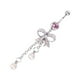 thumbnail image 1 of Joyeria Piercing Anillo De Ombligo Vientre Cristal Mariposa Lazo Perla Cuelga, 1 of 3