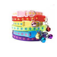 Genérico - Correa Para Mascota Cuello Estrellas Con Campana 1Cm