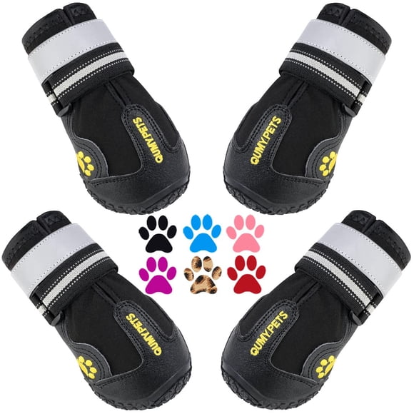 Zapatos para perros QUMY para perros grandes, botas para perros medianos y protectores de patas