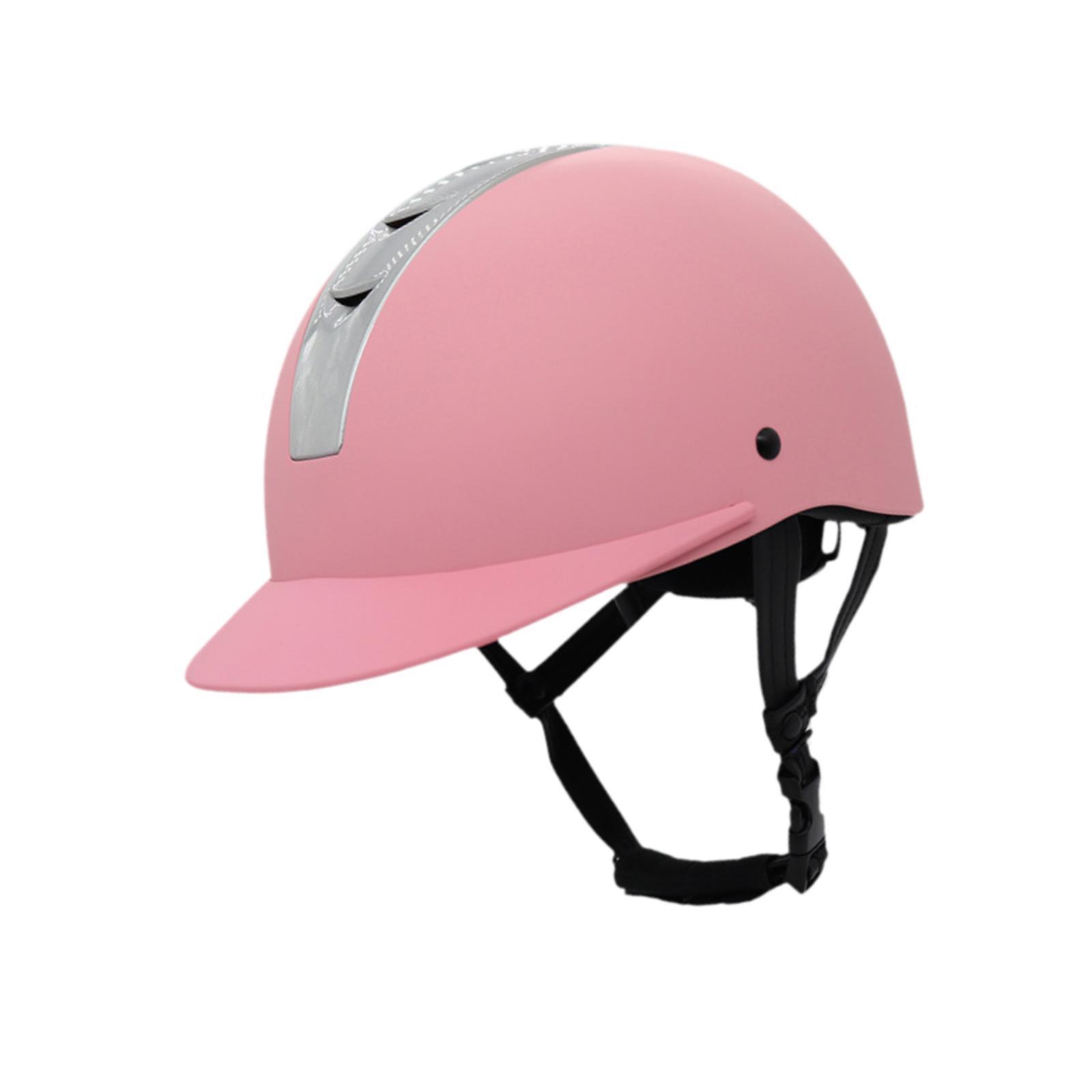 Ioensy - Casco Ecuestre Profesional Simple Ajustable Equipo De Caballo Ligero M Rosa