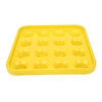 Ioensy - Organizadores De Bandejas Para Bolas De Billar, 16 Agujeros, Accesorios Duraderos Para Mesa De Billar, Color Amarillo