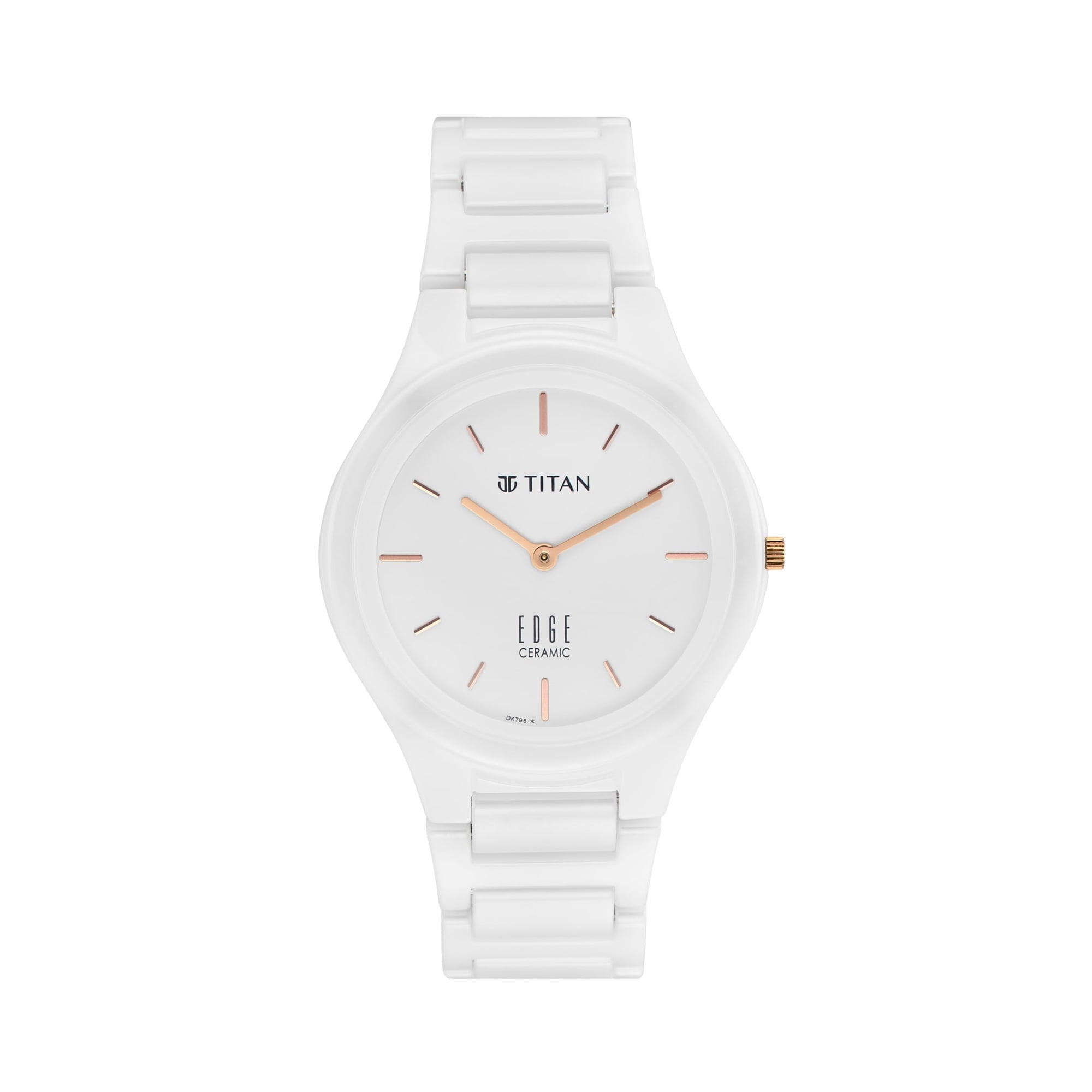 Reloj Titan Para Mujer, Esfera Blanca Ártica, Cerámica, Informal, Formal