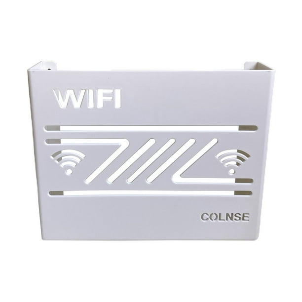 Estante Para Enrutador Estuche De Almacenamiento Gestión De Cables Para El Hogar, Sala De Estar, Escritorio, Blanco