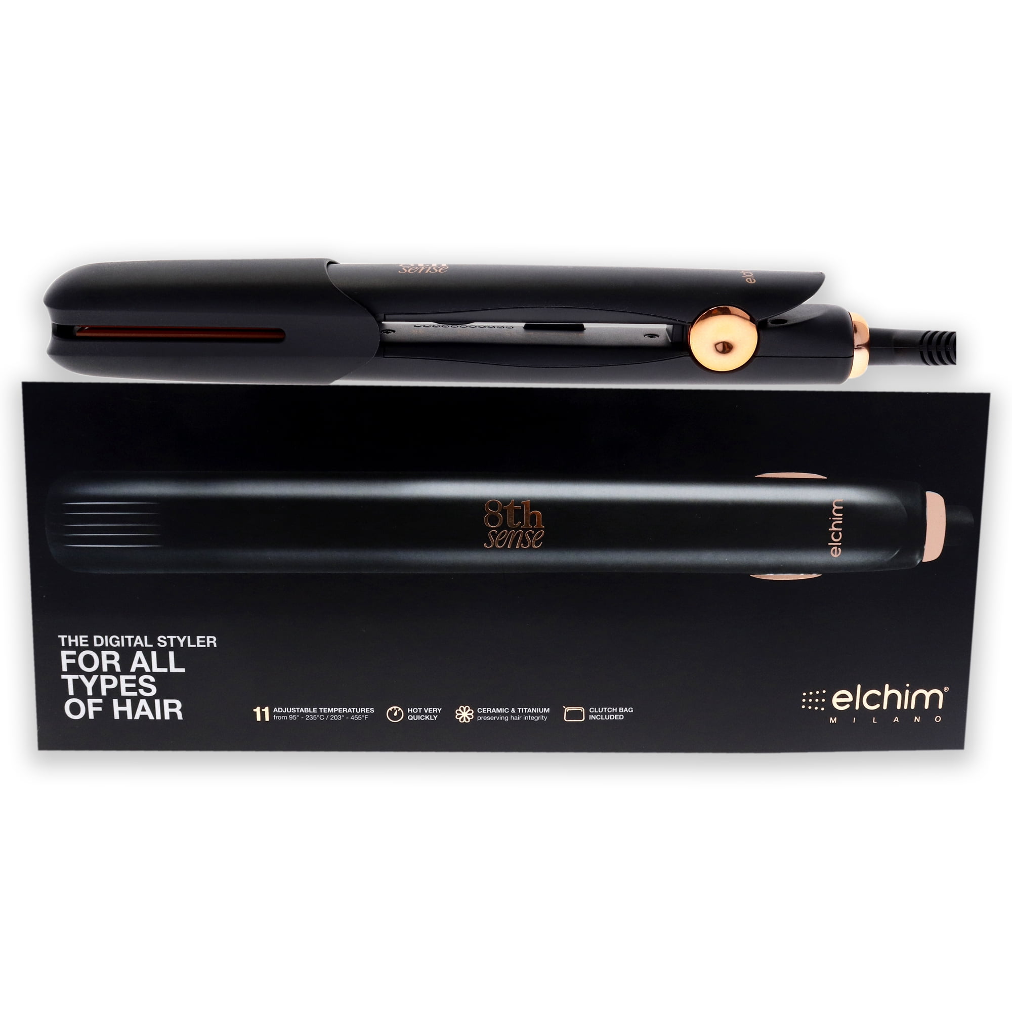 Plancha Para El Cabello Elchim 8th Sense Styler Negra