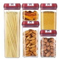 Genérico - Set 5 Contenedores Alimento Herméticos Plástico Pp Ps