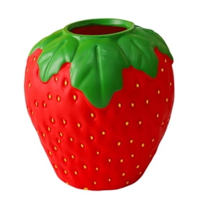 Bothyi - Jarrón De Fresas Para Flores Jarrón De Frutas Para Centro De Mesa Decoración Hogar Rojo