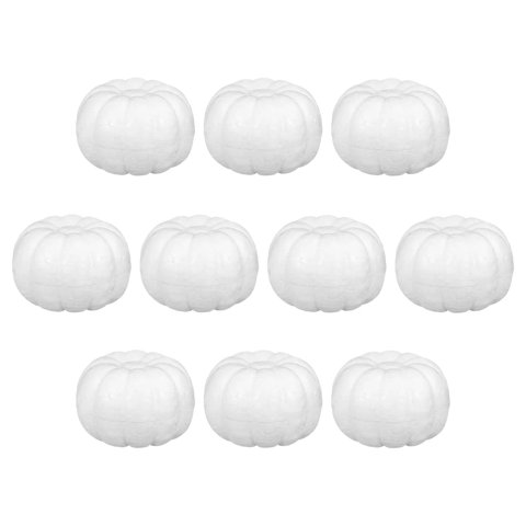 Magideal - 10 Calabazas Artificiales De Espuma, Calabazas Falsas De Poliestireno, Accesorios De Bricolaje Para Fiestas De Halloween, Decoración De Otoño, Cosecha 8Cm