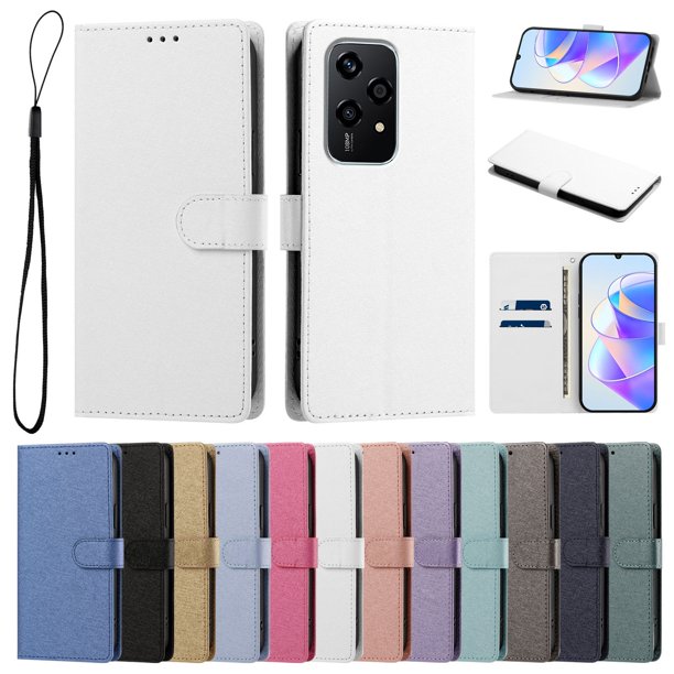 Cartera para Honor 200 Lite con Bolsillo de Tarjetas, Blanco