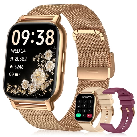 Smartwatch Kriutefy P66 Gold De 1,85"" Con Llamadas