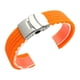 thumbnail image 2 of Correa De Reloj De Silicona Durable Fitness Rayas Correa De Muñeca Impermeable Mujeres Hombres 24 Mm Naranja, 2 of 3