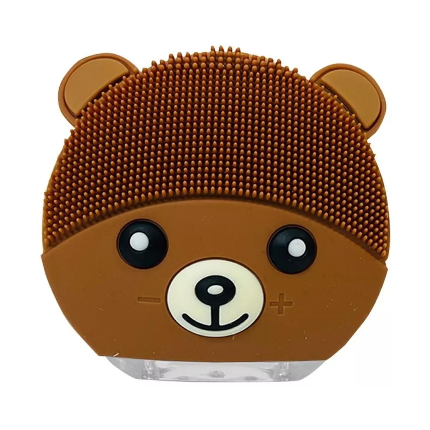 Total E-commerce - Cepillo Limpieza Facial Sonico De Silicona Usb Osito Cafe