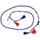 thumbnail image 2 of Cuentas de vidrio Hilo lente gafas de sol cordón borla collar azul oscuro, 2 of 3