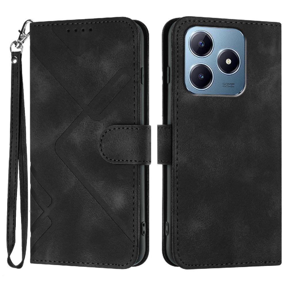 BOCTECH Cover Portafoglio Per Realme C63 / C61, Custodia A Libro In PU Pelle Con Porta Carte, Supporto Magnetico, Nero