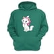 thumbnail image 1 of Poleron Canguro Gatos Aristócratas Verde Aguamarina Talla L Unisex, 1 of 3